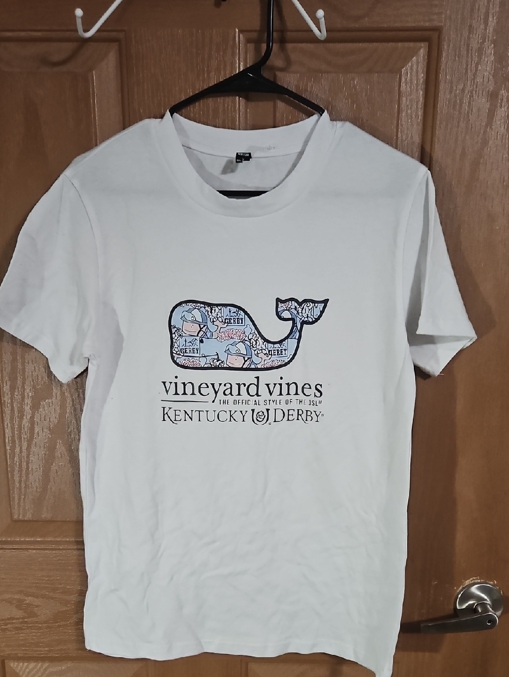 Vineyard Vines White Kentucky Derby Whale Graphic Tee